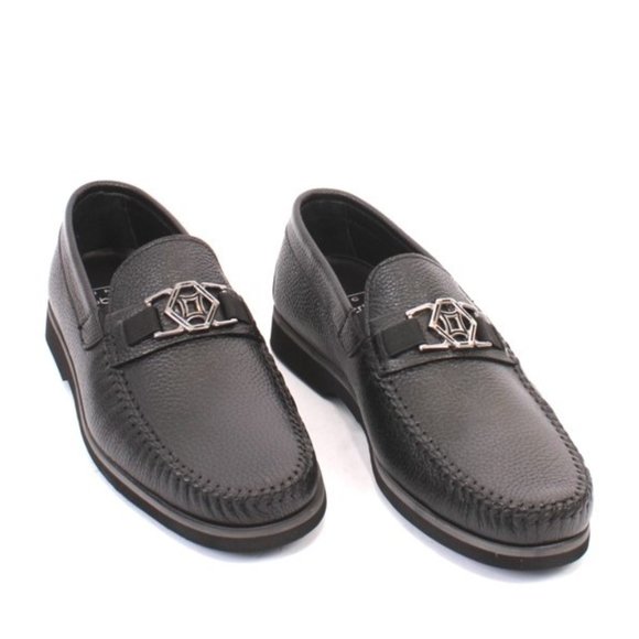 ROBERTO SERPENTINI 6907a Black Leather Moccasins Loafers main image 7